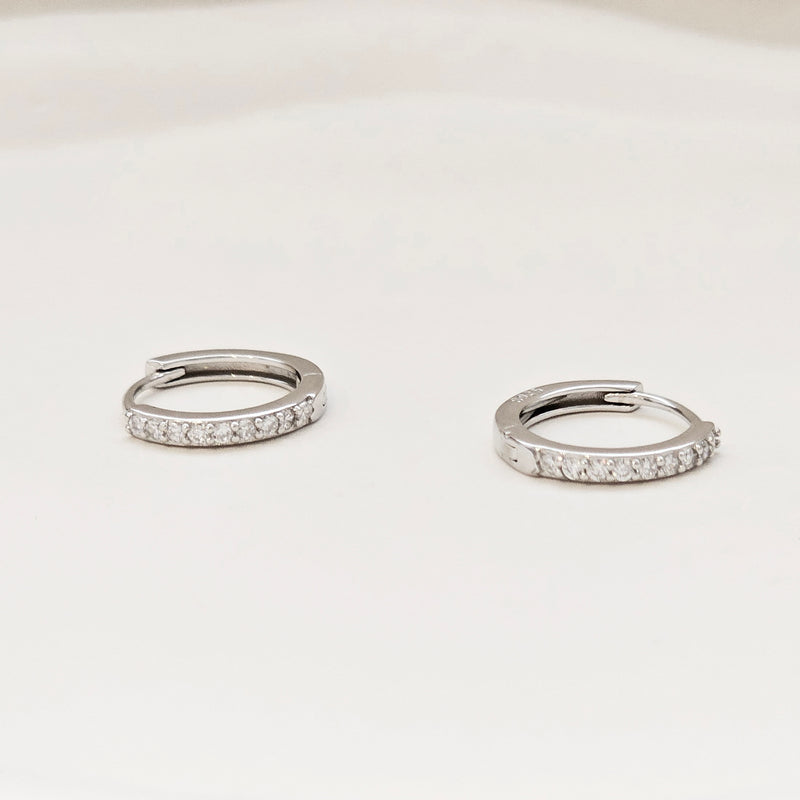 Pave Diamond Hoops Alyssa