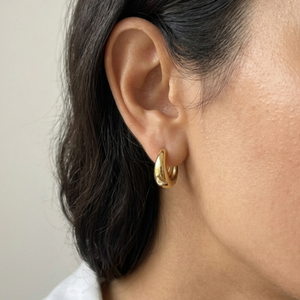 Small Gold Hoops I Tarnish Free Gold Hoops Earrings I Safana Jewellery