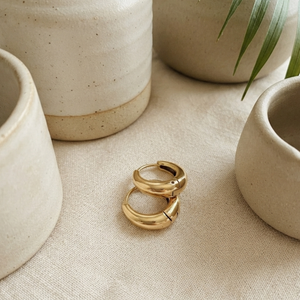 Small Gold Hoops I Tarnish Free Gold Hoops Earrings I Safana Jewellery