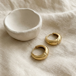 Small Gold Hoops I Tarnish Free Gold Hoops Earrings I Safana Jewellery