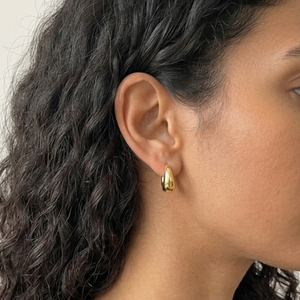 Small Gold Hoops I Tarnish Free Gold Hoops Earrings I Safana Jewellery