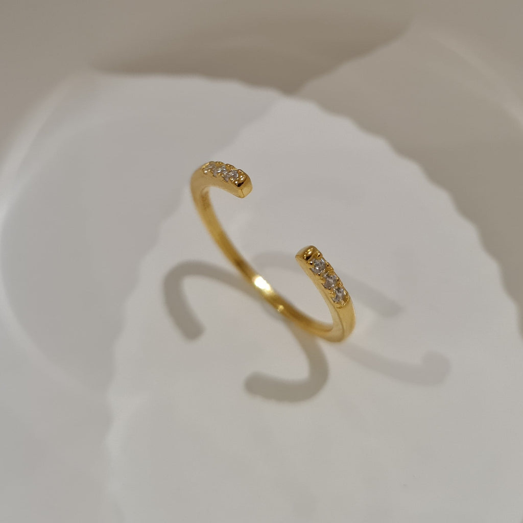 Dainty Ring Ana, thin stacking ring, minimalist stacking ring, women's gold rings