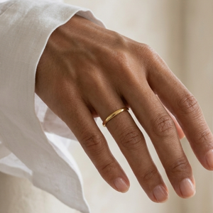 Plain Band Ring I Stackable Gold Band Ring I Safana Jewellery I Minimalist Jewellery