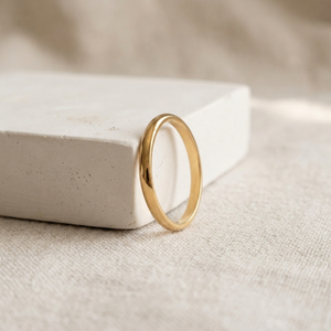 Plain Band Ring I Stackable Gold Band Ring I Safana Jewellery I Minimalist Jewellery