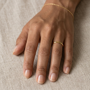 Plain Band Ring I Stackable Gold Band Ring I Safana Jewellery I Minimalist Jewellery