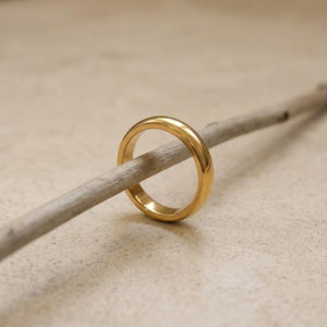 Classic Plain Band Ring I Stackable Gold Band Ring I Safana Jewellery I Minimalist Jewellery