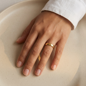 Classic Plain Band Ring I Stackable Gold Band Ring I Safana Jewellery I Minimalist Jewellery