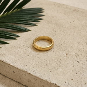 Classic Plain Band Ring I Stackable Gold Band Ring I Safana Jewellery I Minimalist Jewellery