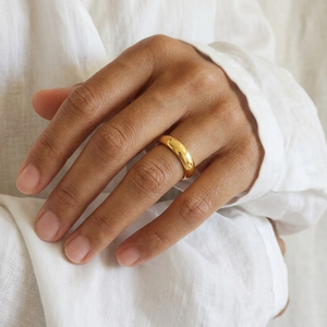 non tarnish waterproof gold wedding band 4mm