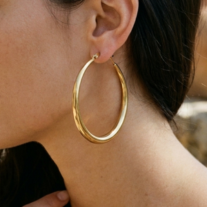 Large Gold Hoops I Tarnish Free Gold Hoops I Safana Jewellery