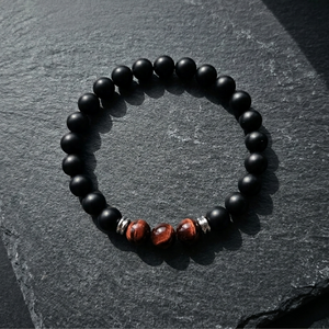 Men's Agate & Tiger Eye Bead Bracelet | Men's Jewellery