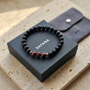 Men's Agate & Tiger Eye Bead Bracelet | Men's Jewellery