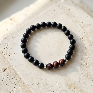 Men's Agate & Tiger Eye Bead Bracelet | Men's Jewellery