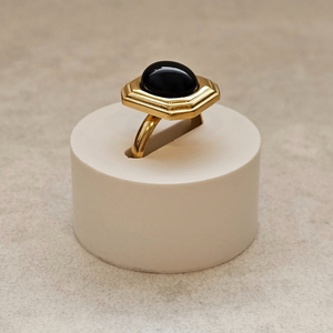 Black Agate Ring