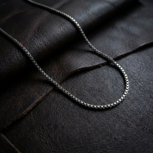 Men's Box Chain Silver Necklace | Men's Jewellery