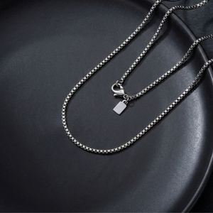 Men's Box Chain Silver Necklace | Men's Jewellery