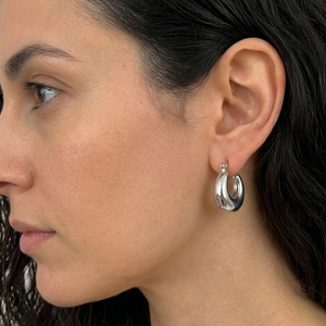 Chunky Silver Hoops I Tarnish Free Hoops I Safana Jewellery I Minimalist Jewellery