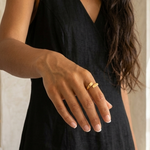 Chunky Crossover Ring I Bold Ring Non Tarnish I Safana Jewellery