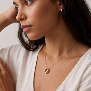 Circle Charm Necklace I Dainty Circle Necklace I Safana Jewellery I Bridesmaids gift jewellery I Gold necklace