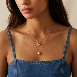 Circle Charm Necklace I Dainty Circle Necklace I Safana Jewellery I Bridesmaids gift jewellery I Gold necklace