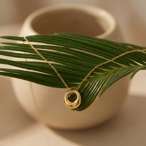 Circle Charm Necklace I Dainty Circle Necklace I Safana Jewellery I Bridesmaids gift jewellery I Gold necklace