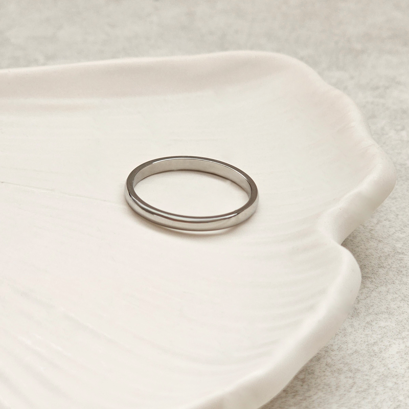 Simple Band Ring Silver I Stacking Plain Silver Ring Women I Safana Jewellery