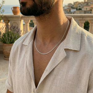 Men's Cuban Link Necklace Silver | Men's Jewellery