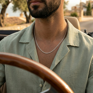 Men's Cuban Link Necklace Silver | Men's Jewellery