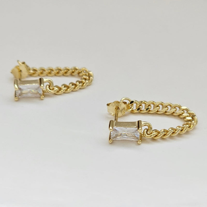 Cuban Link Chain Earrings
