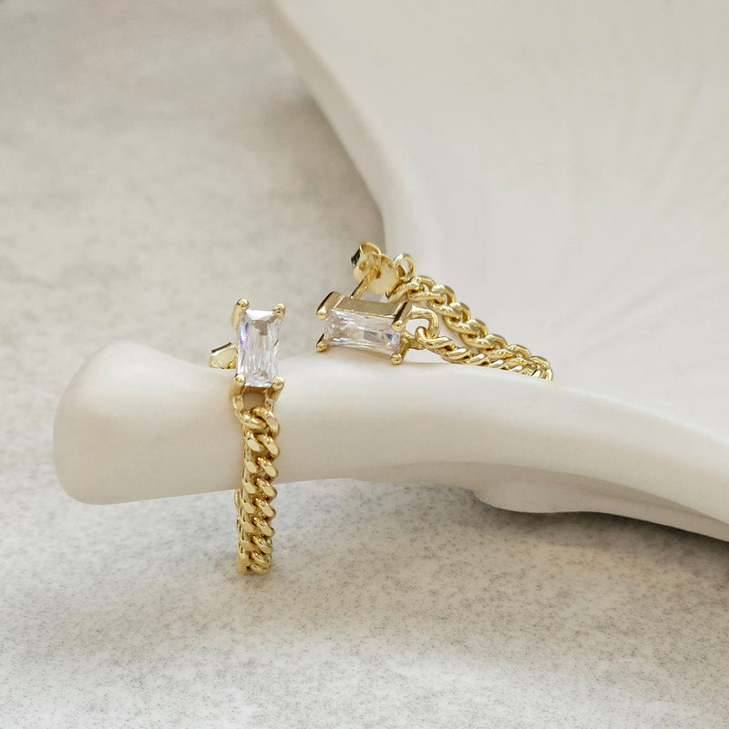 Cuban Link Chain Earrings