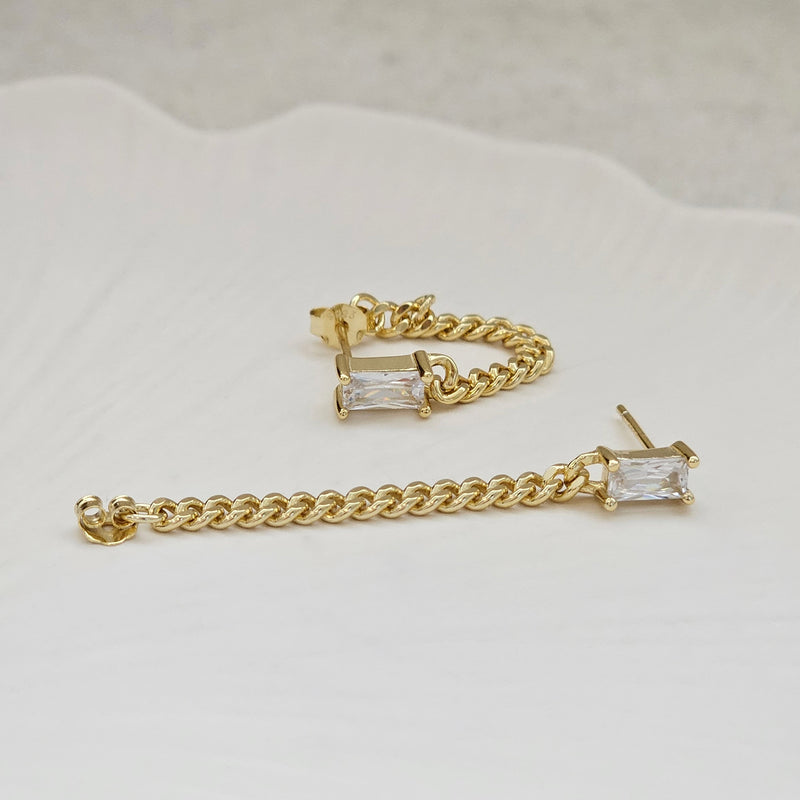 Cuban Link Chain Earrings