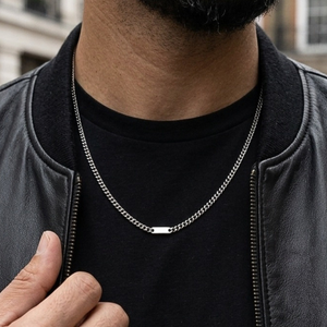 Men's Curb Tag Chain | Men's Jewellery