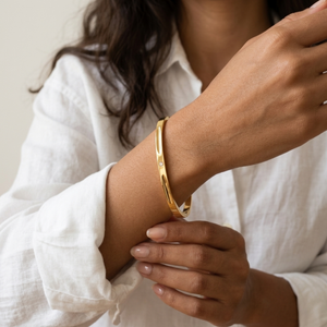 Stacking Diamond Bangle Gold | Waterproof Non Tarnish Jewellery