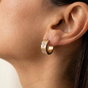 Diamond Clover Earrings I Safana Jewellery I Waterproof Jewellery