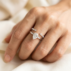 Diamond Open Band Ring | Wedding Band Women