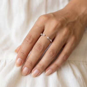 Diamond Open Band Ring | Wedding Band Women