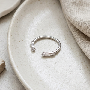 Diamond Open Band Ring | Wedding Band Women