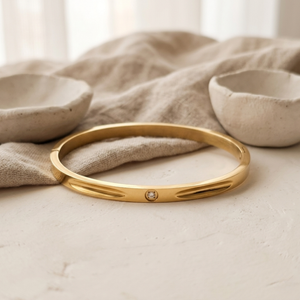 Stacking Diamond Bangle Gold | Waterproof Non Tarnish Jewellery