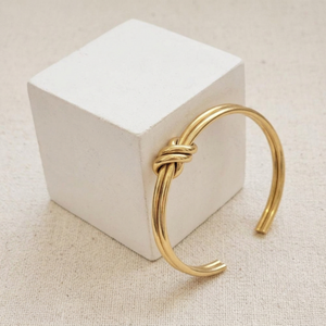 Double Knot Bangle Gold I Love Knot Bangle I Safana Jewellery