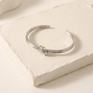 Double Knot Bangle Silver I Love Knot Bangle I Safana Jewellery