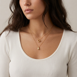 Tear Drop Necklace I Layering Gold Necklaces I Women's Jewellery I Water Drop Necklace