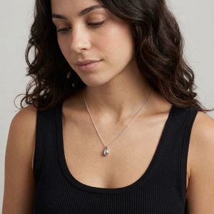 Teardrop Necklace I Layering Silver Necklaces I Water Drop Necklace