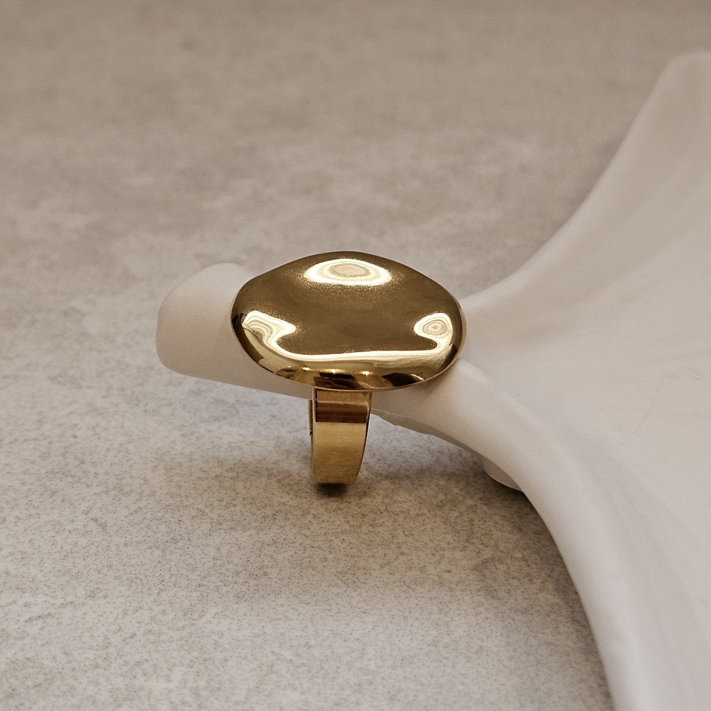 Geometric Round Ring Gold | Waterproof Non Tarnish Jewellery