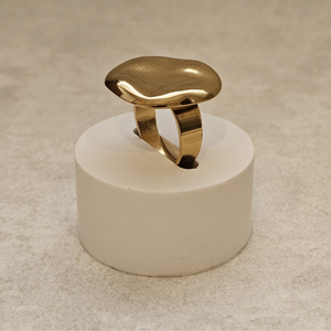 Geometric Round Ring Gold | Waterproof Non Tarnish Jewellery