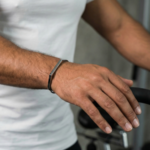 Mens Geometric Silver Bangle | Mens Jewellery