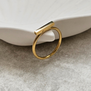 Dainty Gold Bar Ring | Women's Non Tarnish Jewellery