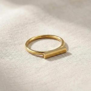 Dainty Gold Bar Ring | Women's Non Tarnish Jewellery