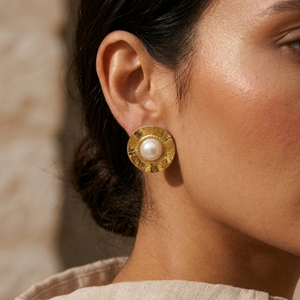 Statement Pearl Earrings | Non Tarnish Pearl Earrings | Gold Plated Jewellery