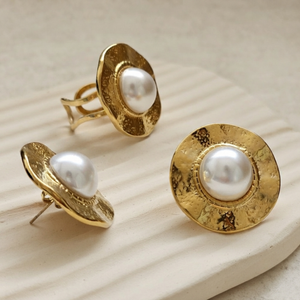 Statement Pearl Earrings | Non Tarnish Pearl Earrings | Gold Plated Jewellery