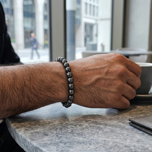 Men's Hematite Bead Bracelet | Men's Jewellery